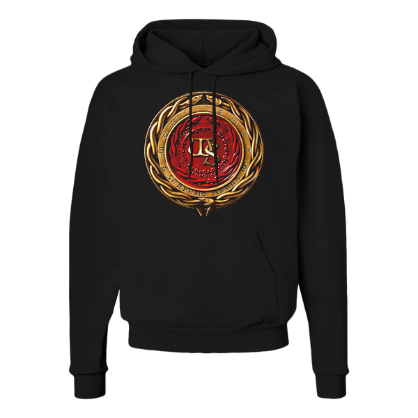 Greatest Hits Medallion Black Pullover Hoodie Front
